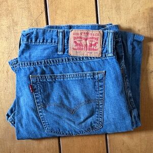 Levi's Men's Blue Straight-Leg Denim Jeans W38 L32